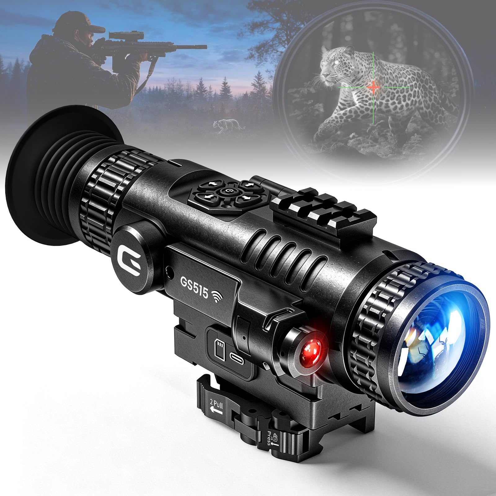 GOYOJO Digital Night Vision Scope, HD Day & Night 5-20X Hunting
